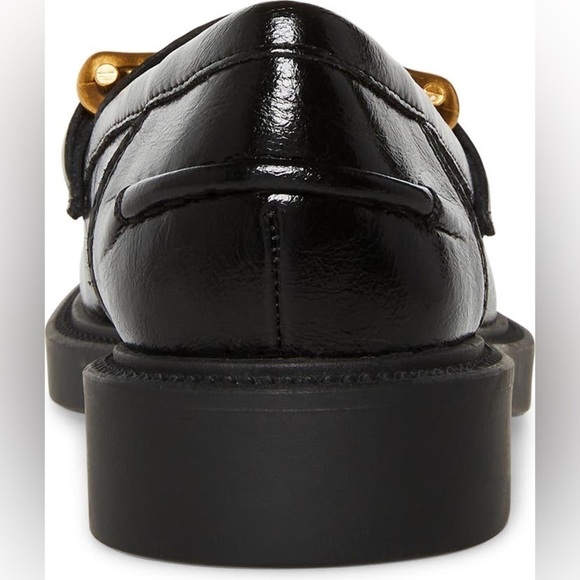 STEVE MADDEN Shoes $100 Karmine Women Flats Oxfords Black Leather Size 7.5M NWT - Picture 7 of 12